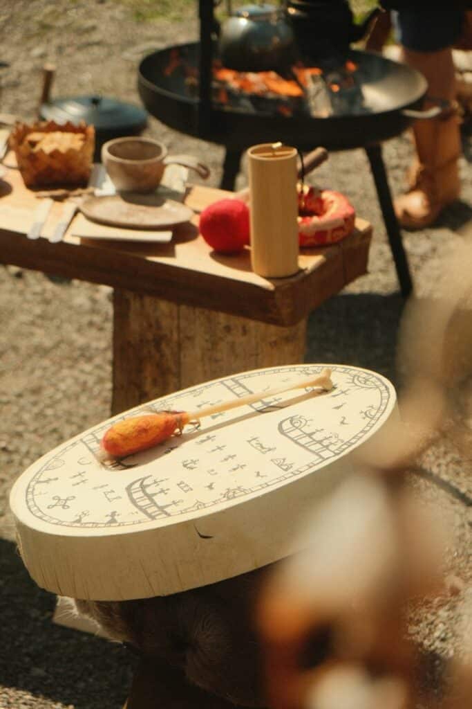 rustic outdoor cooking setup in finland
