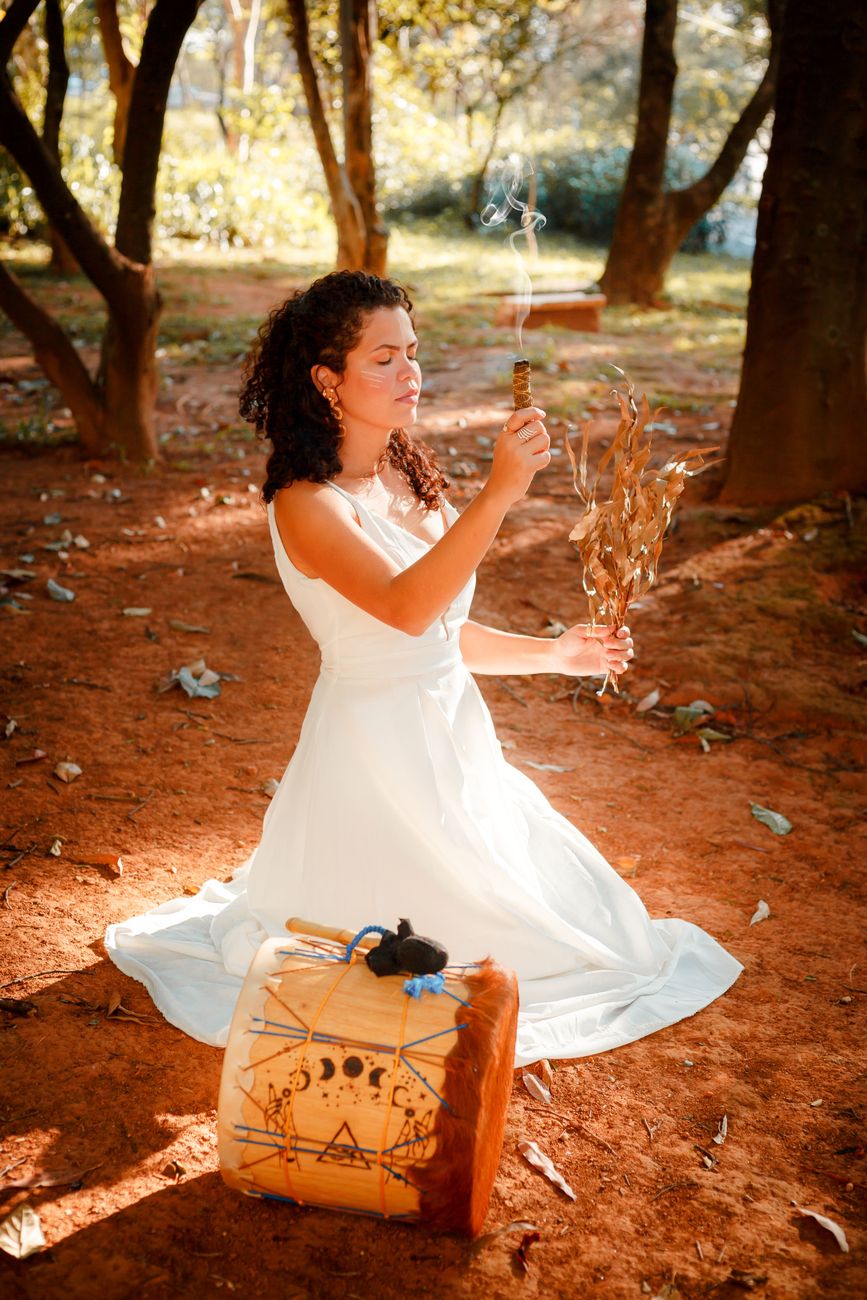 woman during meditation